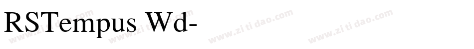 RSTempus Wd字体转换